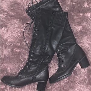 Black Knee High Boots